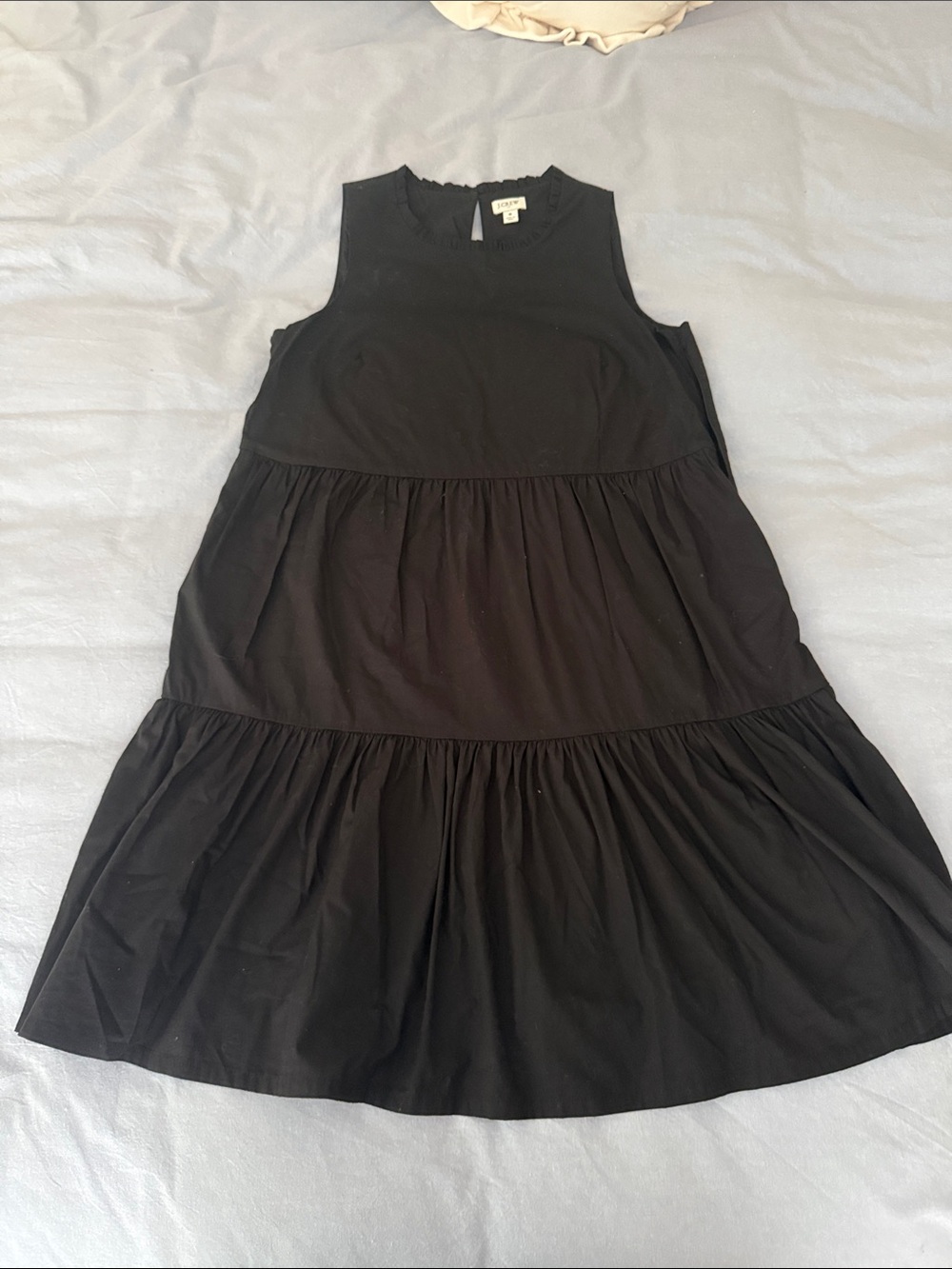 J. Crew Black Sleeveless Tiered Casual Dress